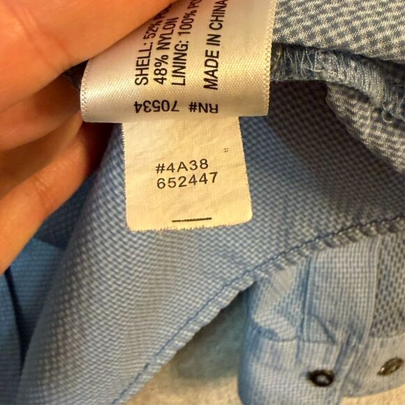 Orvis Vented Fishing Shirt Mens Large 4A38 Roll Up Sleeves Blue Outdoor Hiking - Picture 8 of 15